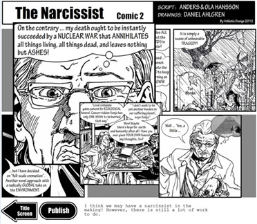 The Narcissist comic in the game Strip 'Em All